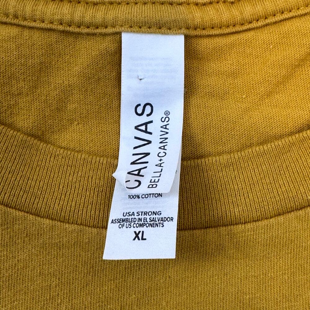 Canvas Hey Jealousy Graphic Lighting Bolt accents Gold Size XL cotton T-shirt